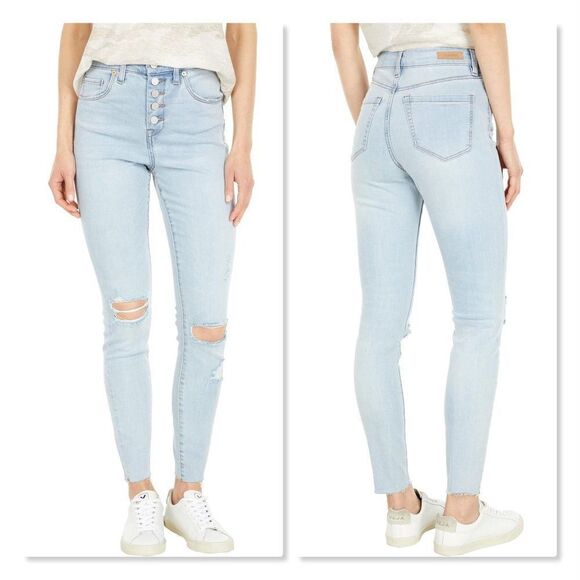 NEW! BLANK NYC | 'Great Jones' Exposed Button High-Rise Skinny Jeans - [size 25] - Picture 1 of 12